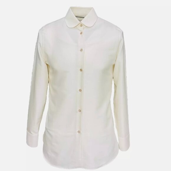 Gucci Cotton Voile Armure Blouse 42 - Picture 1 of 8
